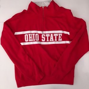 PINK Ohio state collegiate collection quarter zip